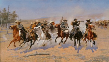 vaquero de indiana Painting - Un guión para la madera 1889 Frederic Remington Vaquero de Indiana